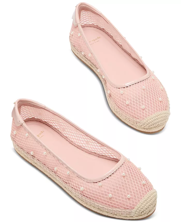 Женские эспадрильи Pearl Fishnet на плоской подошве kate spade new york, розовый