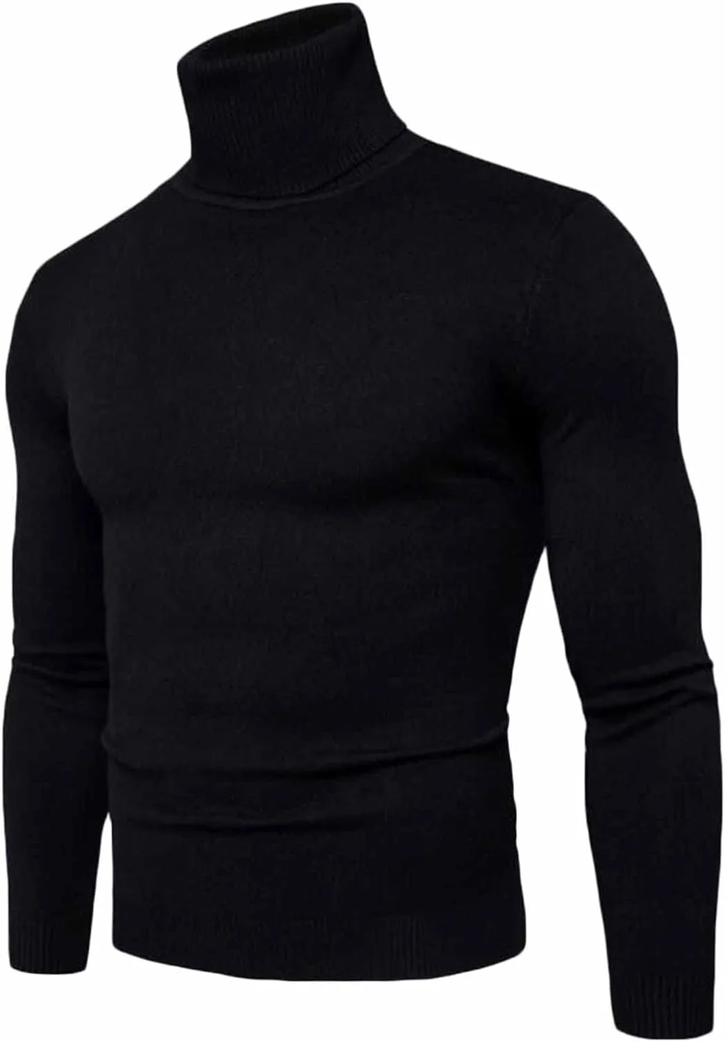 Мужской свитер Slim Fit с длинным рукавом и воротником-стойкой