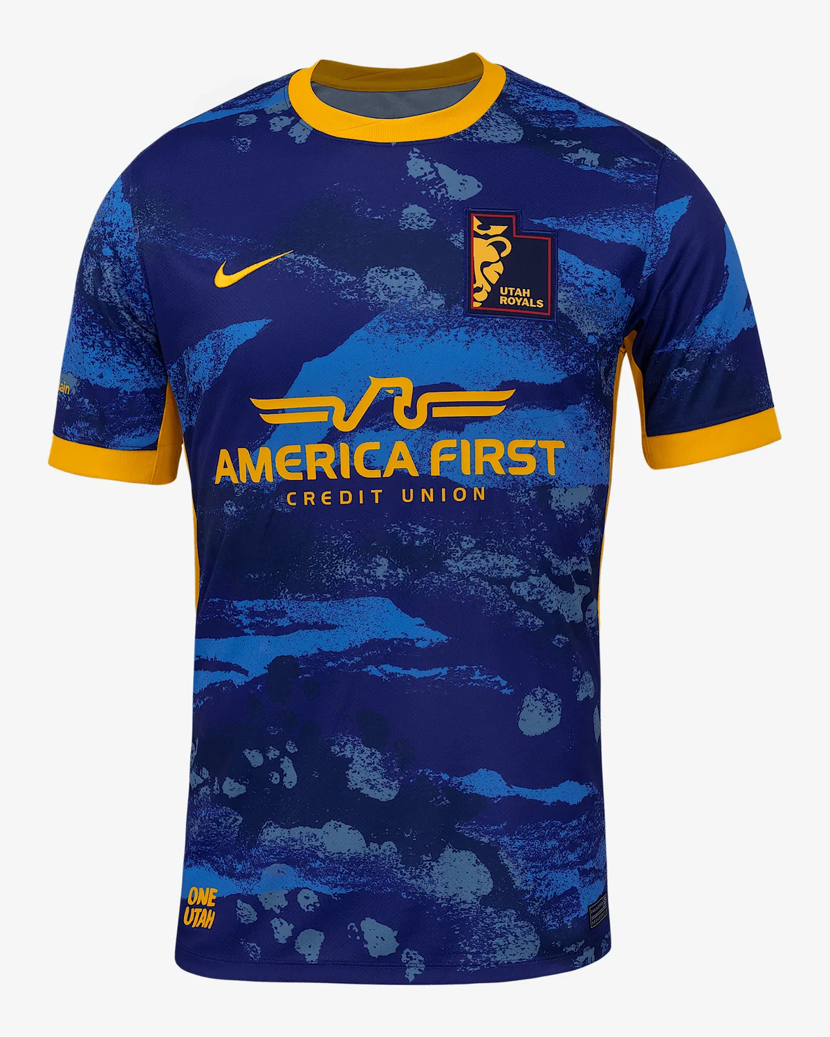 Мужская футболка Nike Dri-FIT NWSL Replica Jersey Utah Royals FC 2025 Stadium Away, Deep Royal Blue/University Gold