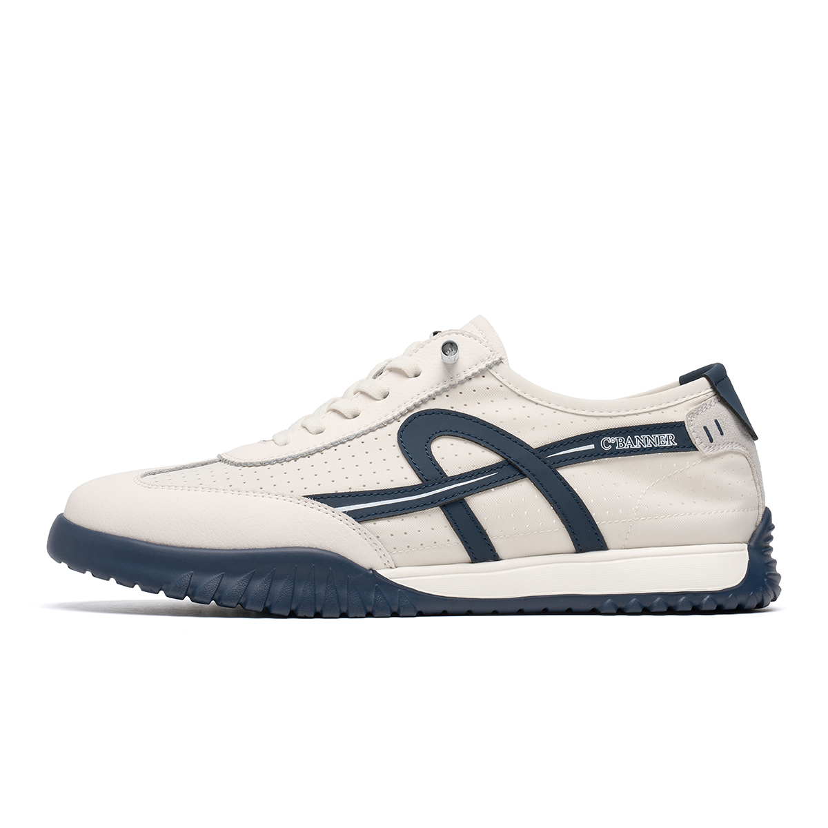 

C°BANNER Мужские низкие кеды бело-абрикосовые с синим, цвет White Blue
