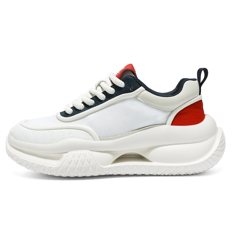 

Износостойкие низкие повседневные туфли для мужчин FAPAI, White Red Blue