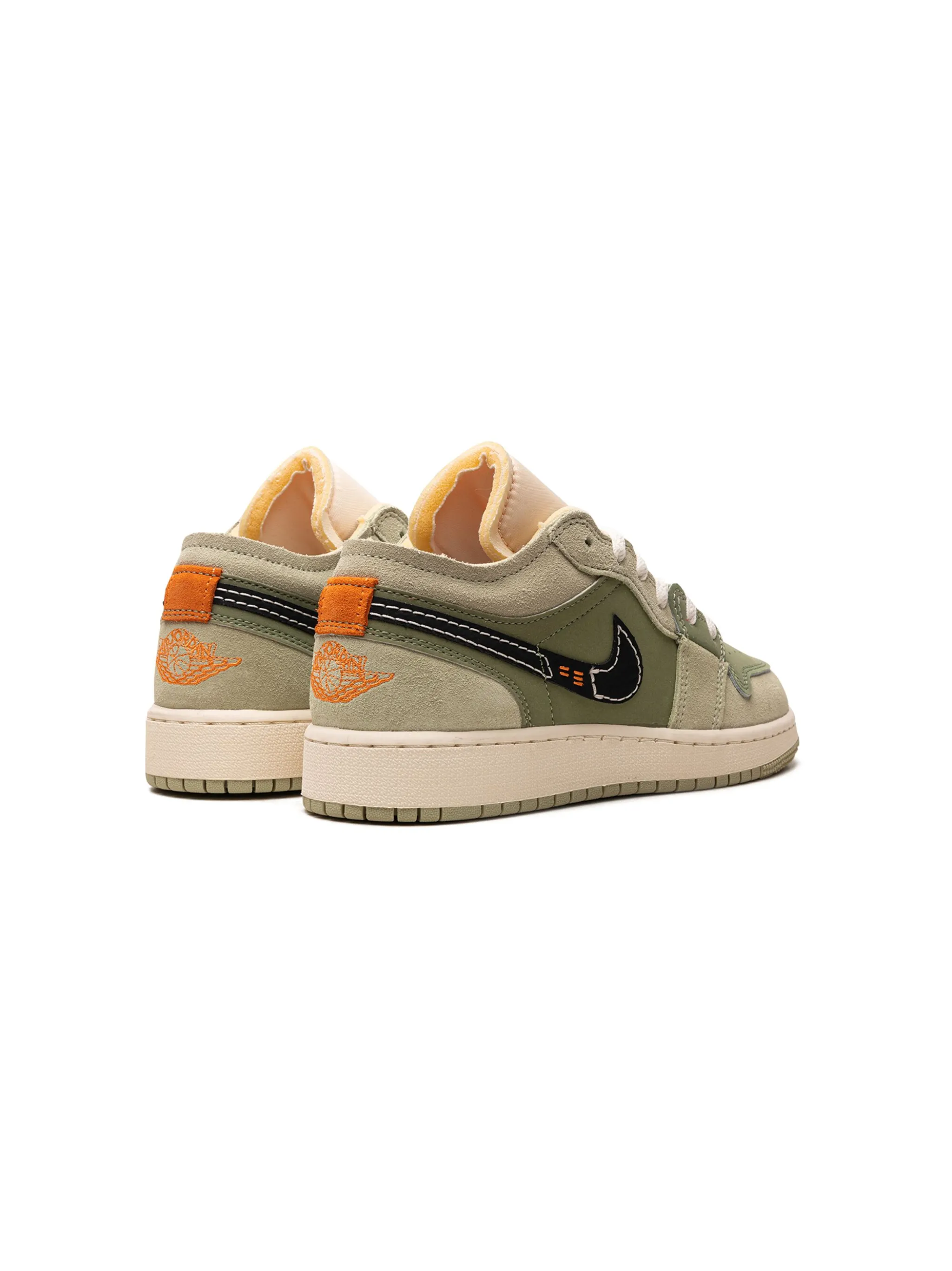 Кроссовки Air Jordan 1 Low Craft SE Light Olive Jordan Kids, зеленый — фото 3