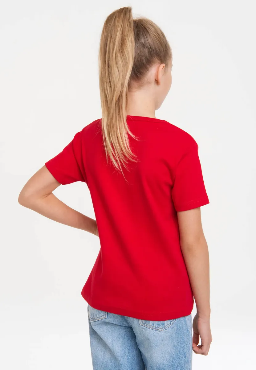 Футболка Logoshirt "Самый быстрый человек на свете" с классным принтом супергероя, красный — фото 4