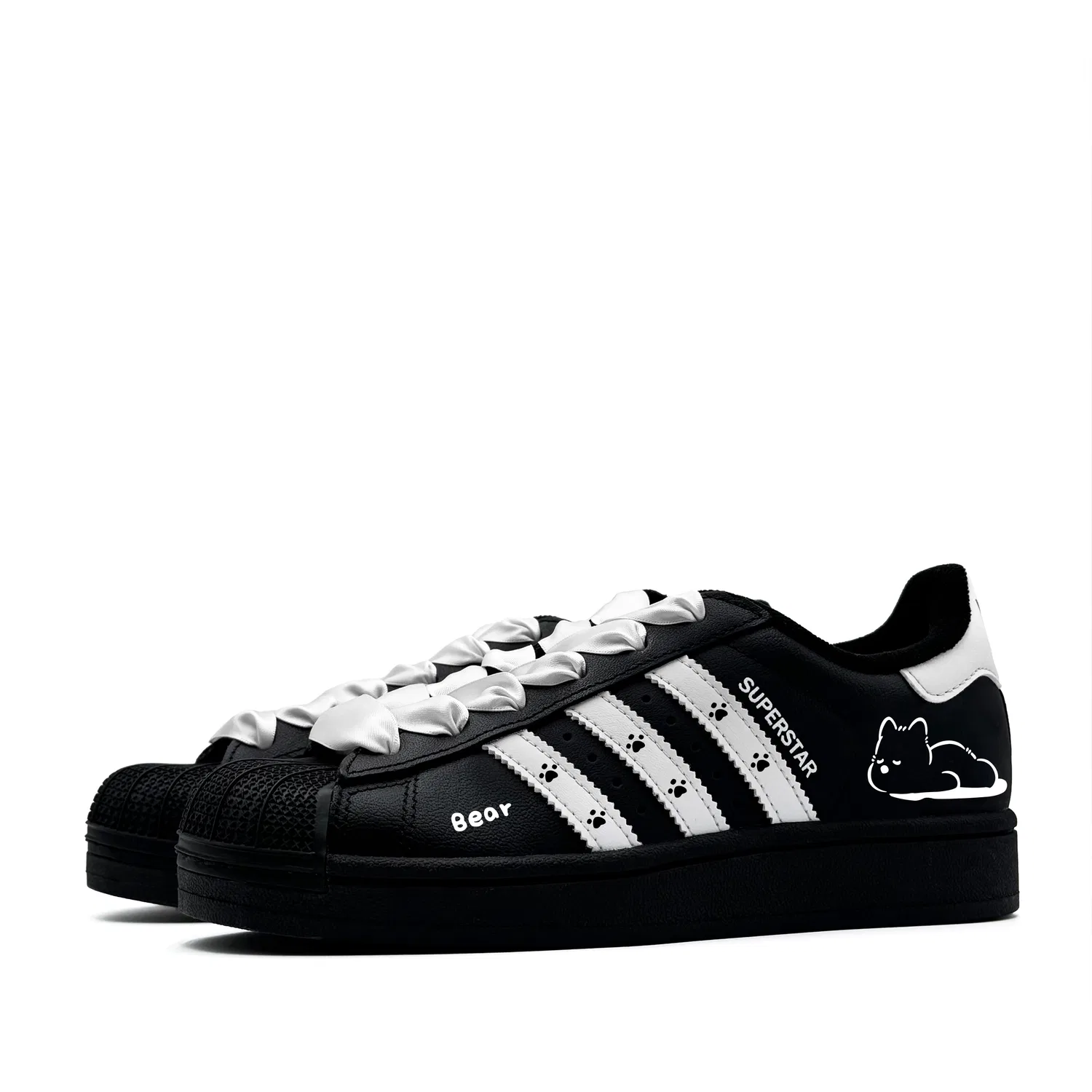 Кроссовки детские скейтбординг Superstar 2 Adidas Originals черный — фото 4