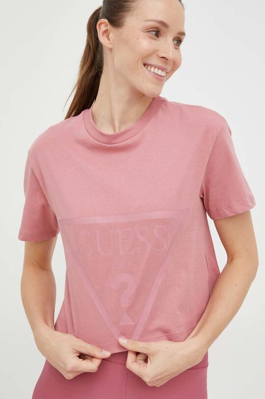 

Футболка из хлопка Guess, розовый