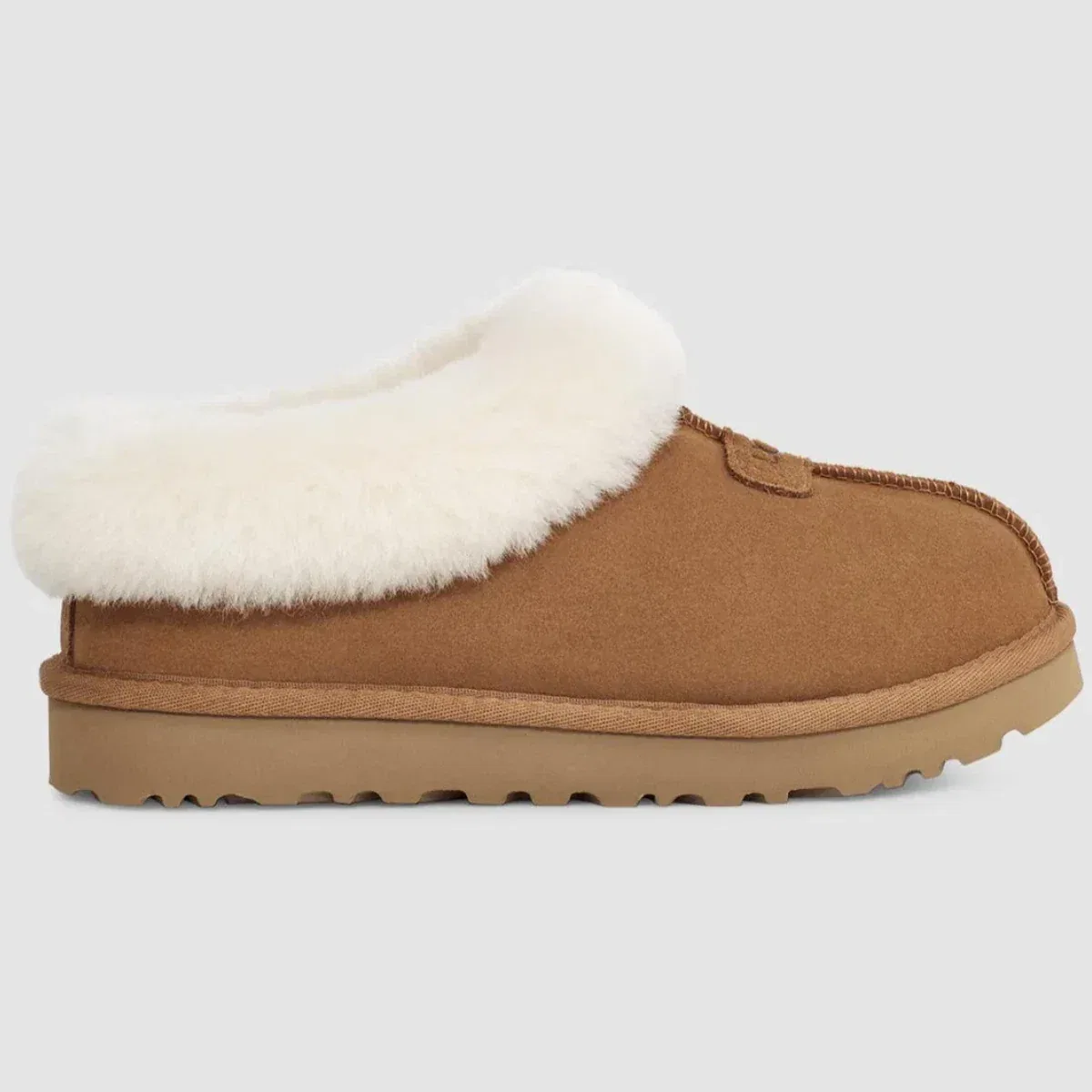 Мужские тапочки UGG Tazzette 1134810-CHE, цвет каштановый, замша, подкладка из овчины, RHS7049 — фото 2