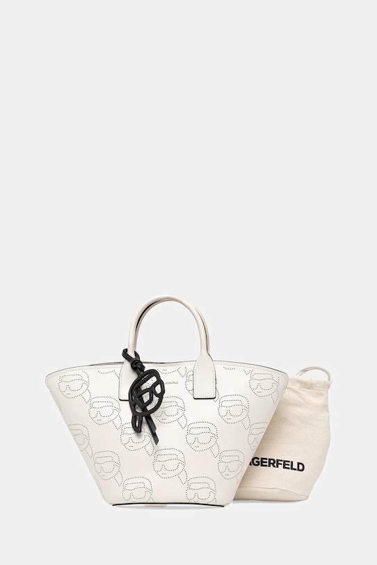 

Кожаная сумка Karl Lagerfeld, бежевый