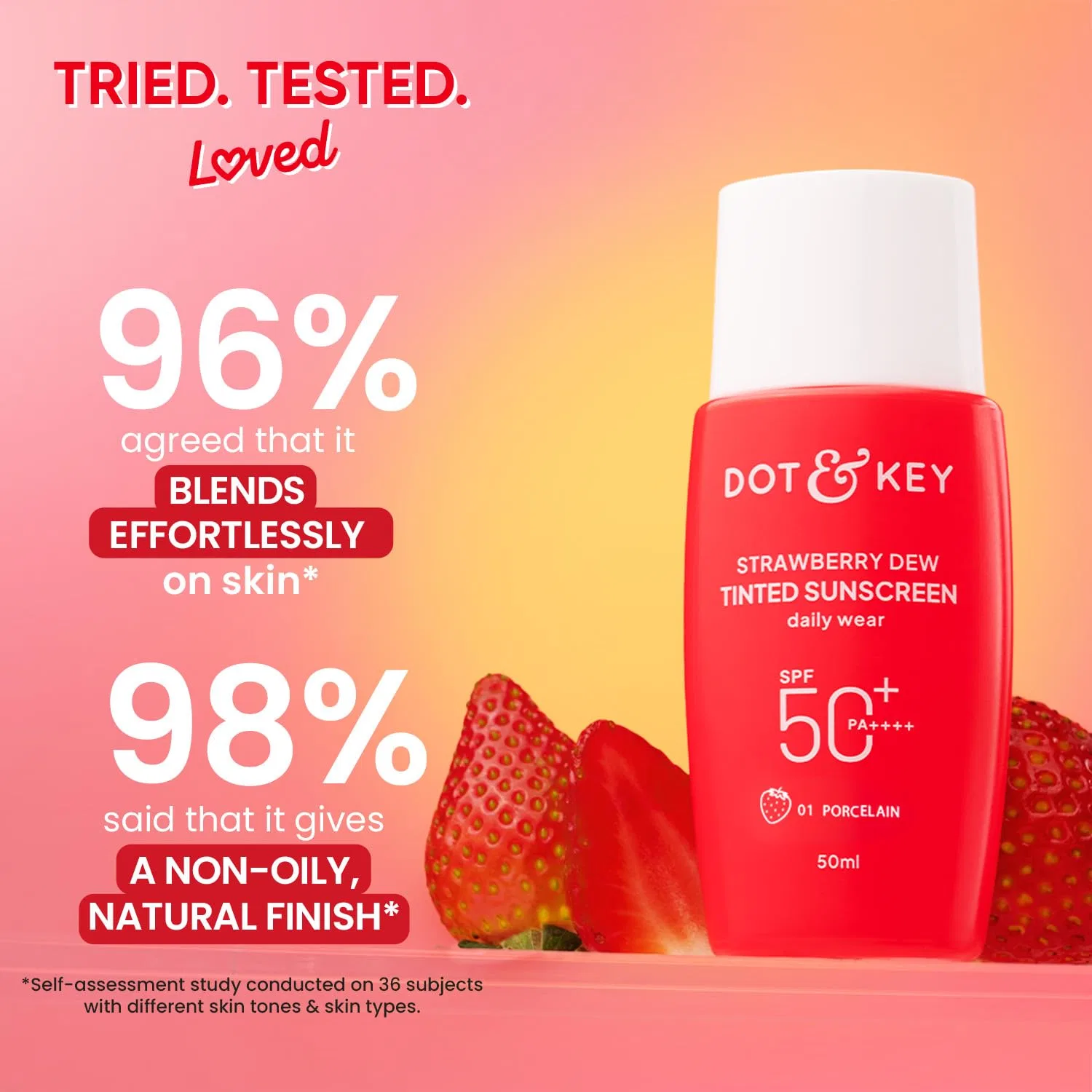Тонирующий солнцезащитный крем «Strawberry Dew» SPF 50+ Pa++++ от Dot & Key Dot & Key — фото 4
