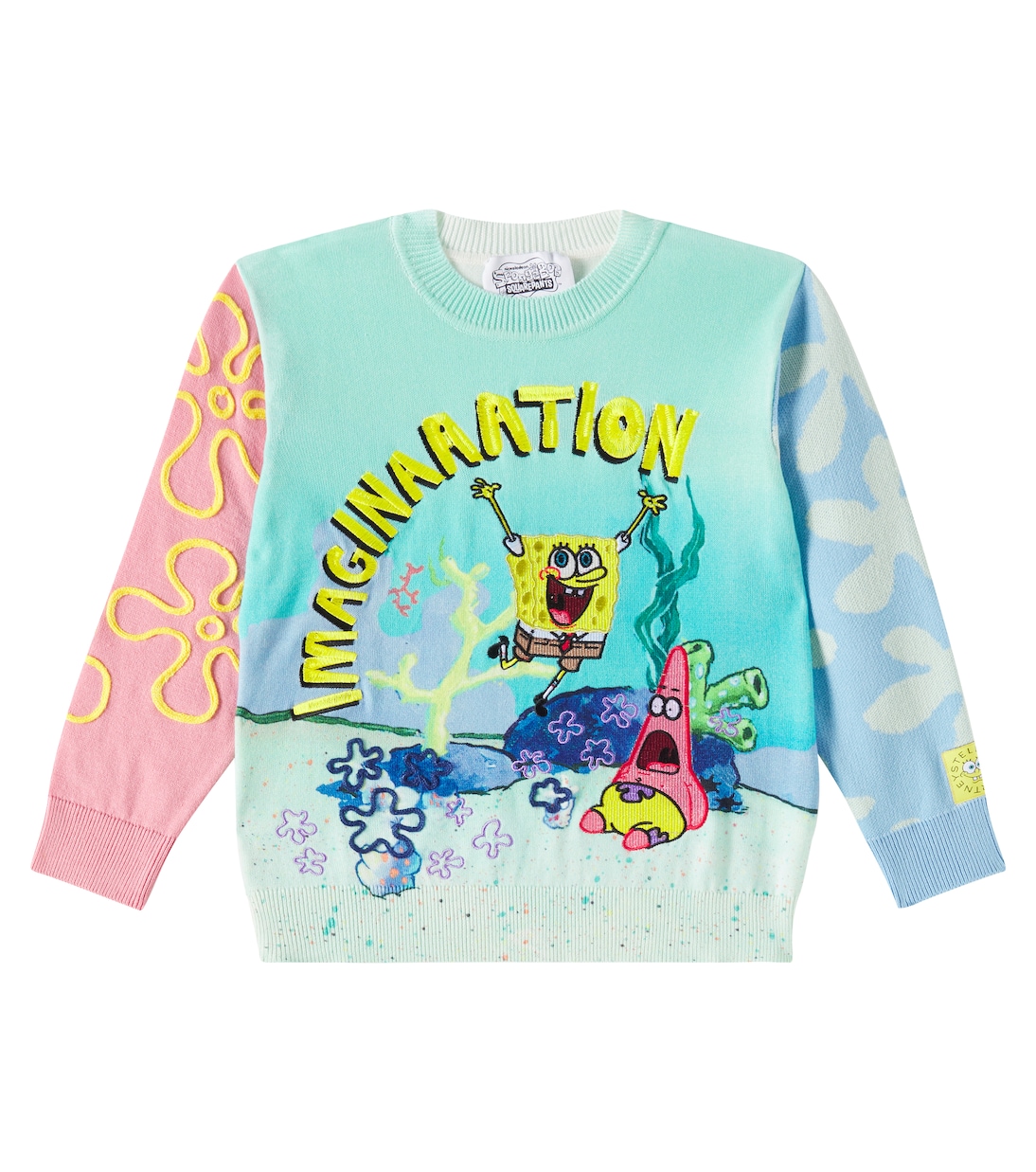 

Толстовка из хлопкового джерси с принтом Губки Боба Stella McCartney Kids, Colourful
