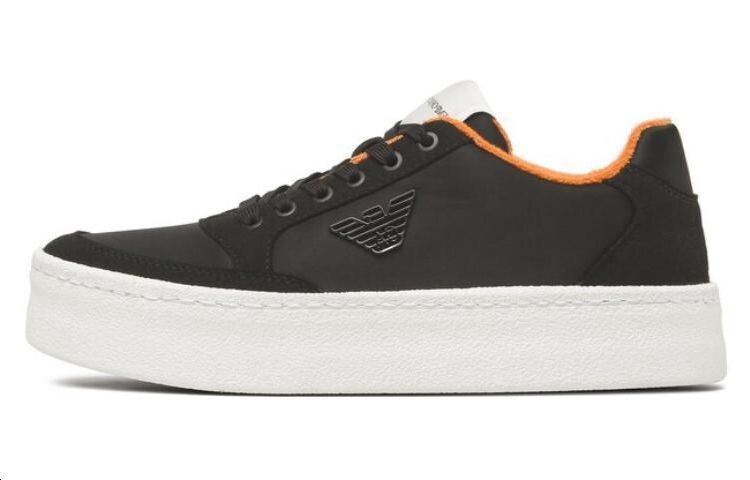 

Кроссовки EMPORIO ARMANI Skateboarding Shoes Men Low-top Black, черный