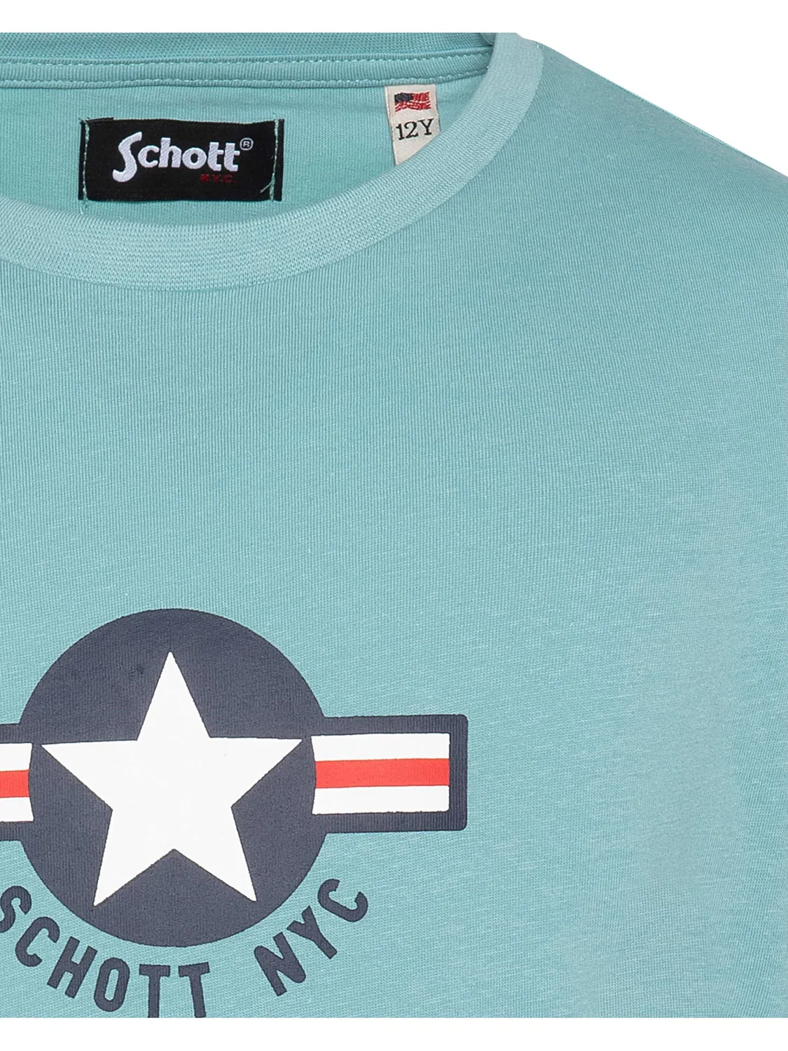 Толстовка Schott Nyc лазурного цвета — фото 2