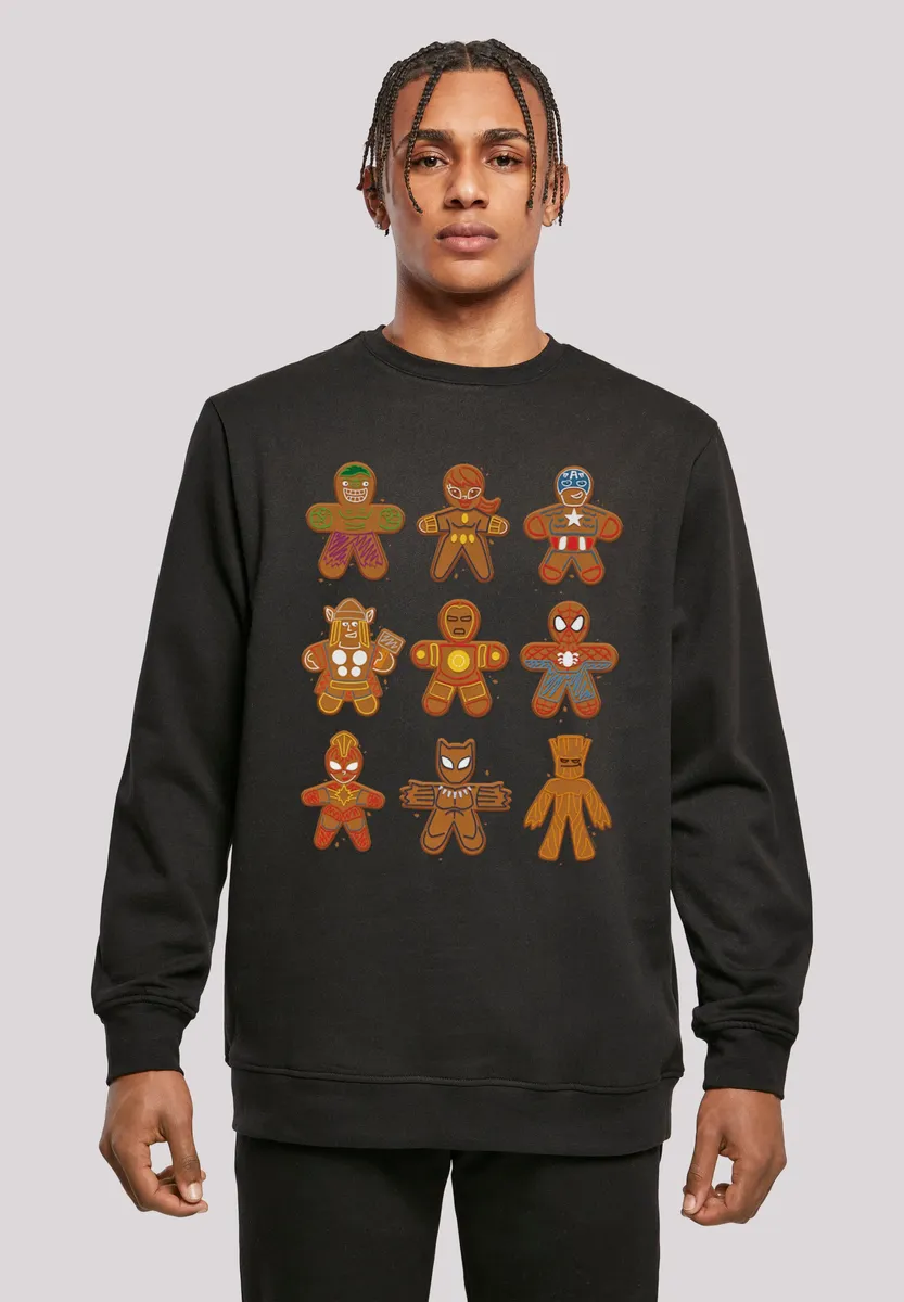 

Толстовка F4NT4STIC "Marvel Universe Christmas Gingerbread Avengers", принт, черный