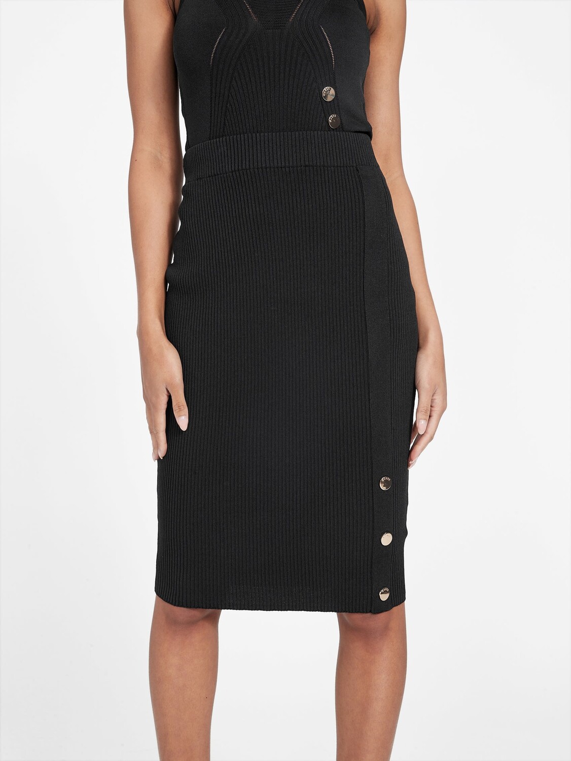 

Юбка Мина в рубчик Guess Factory, черный