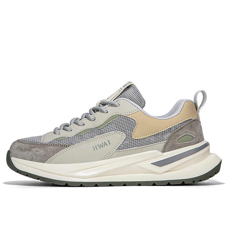 

Износостойкие дышащие низкие повседневные туфли для мужчин Huanwei, Khaki