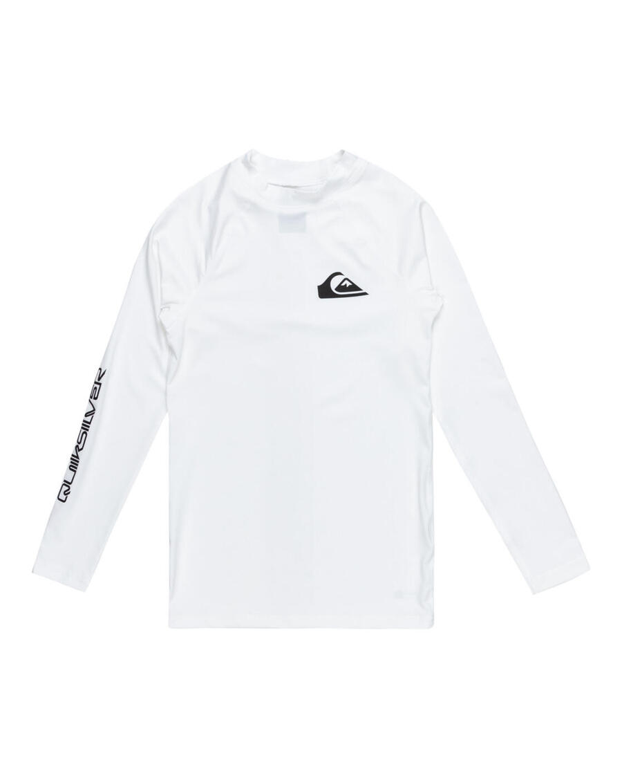 QUIKSILVER Футболка для серфинга с длинными рукавами и защитой от ультрафиолета UPF 50 на каждый день, белый мальчик — фото 3