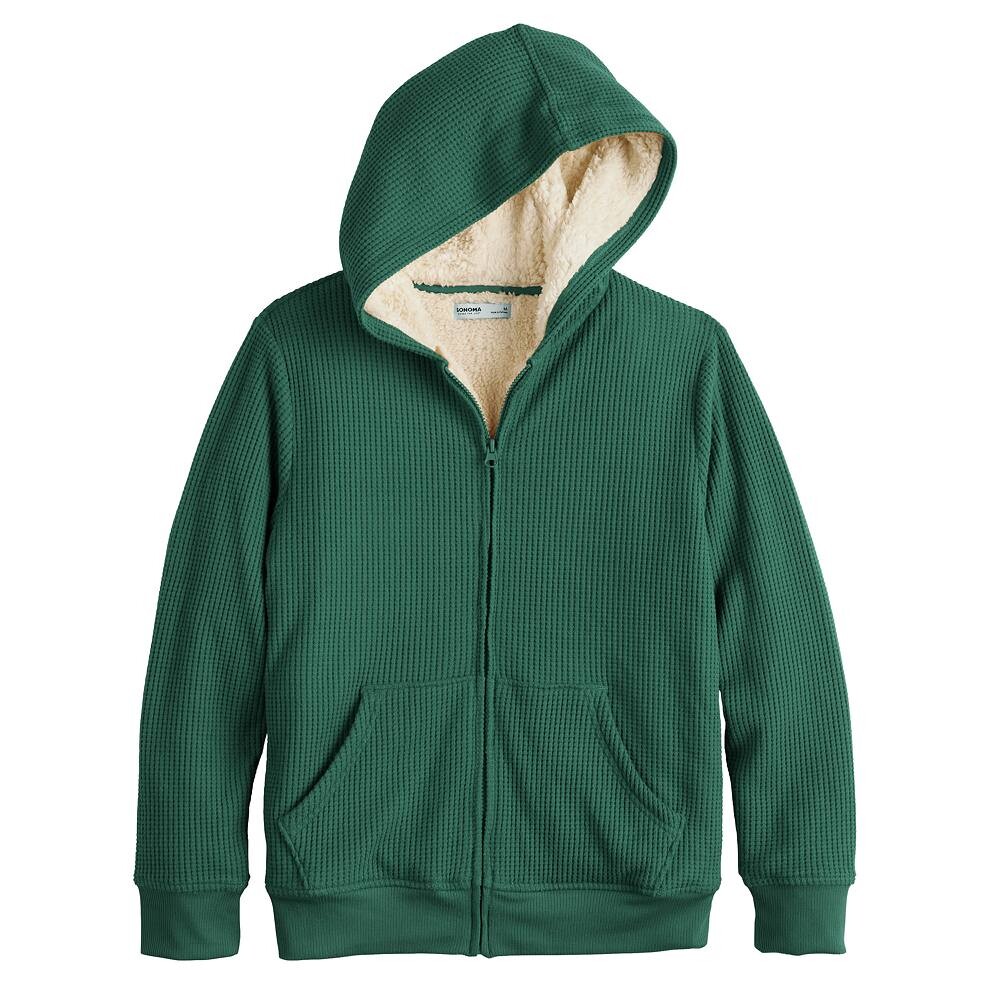 

Толстовка Sonoma Goods For Life на подкладке из искусственной овчины для мальчиков, цвет Pine Green