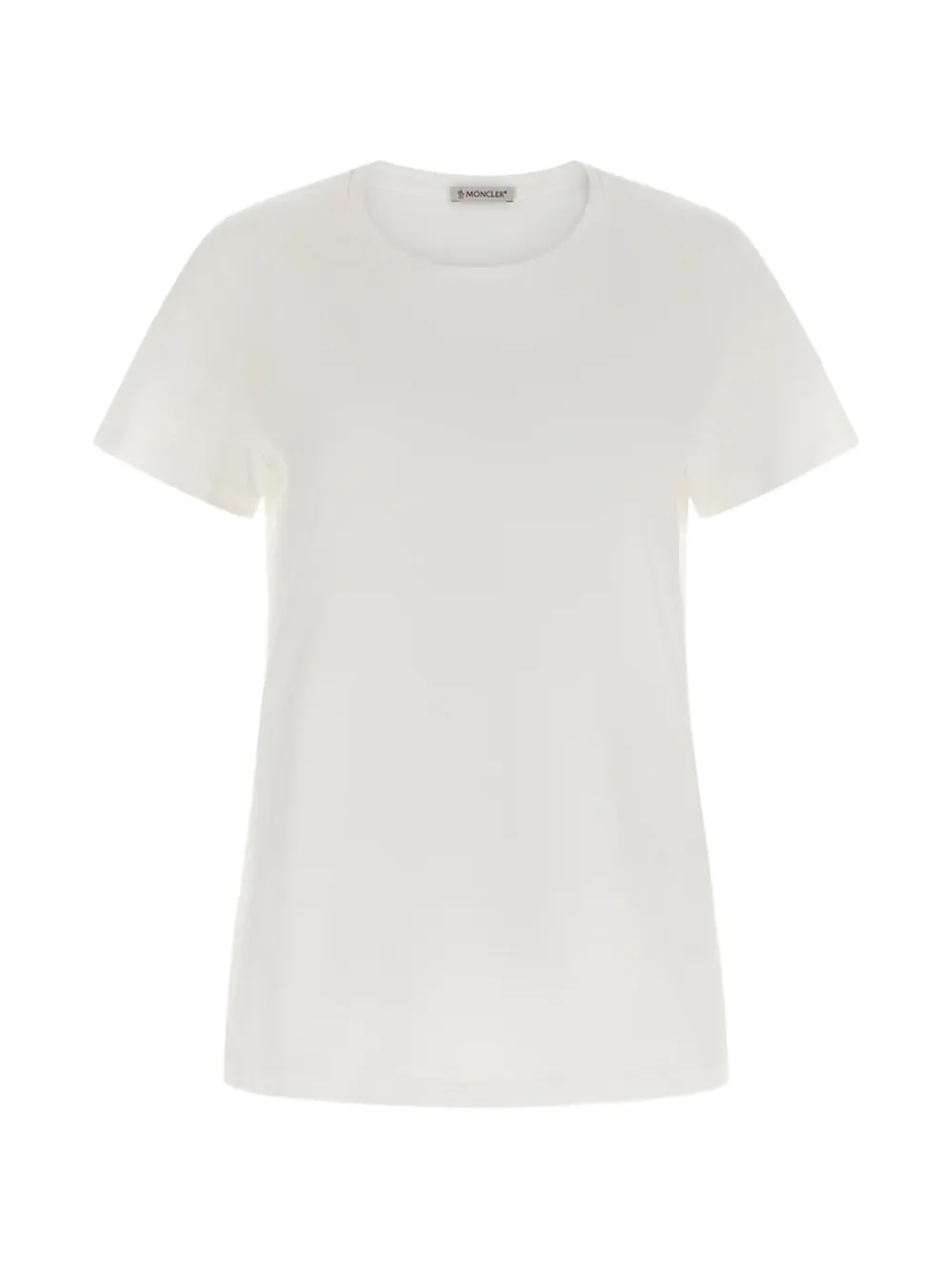 

Ребристая футболка с нашивкой-логотипом Moncler, белый
