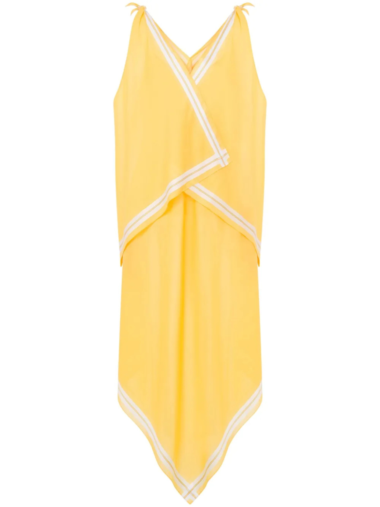 

Moschino платье мини с V-образным вырезом, желтый