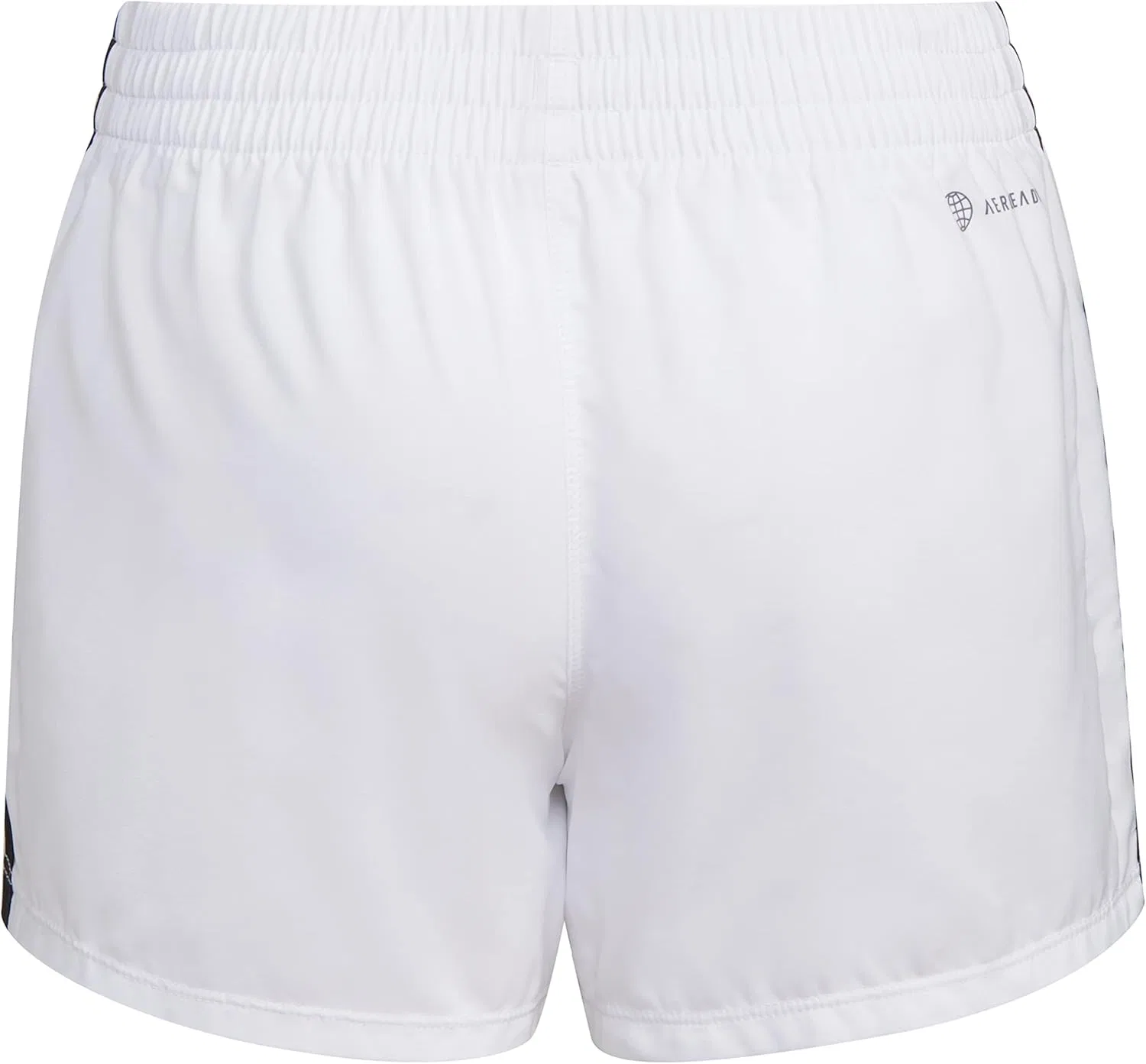 Детские шорты Adidas Aeroready 3-Stripes Woven Pacer Color Shorts, белый — фото 2