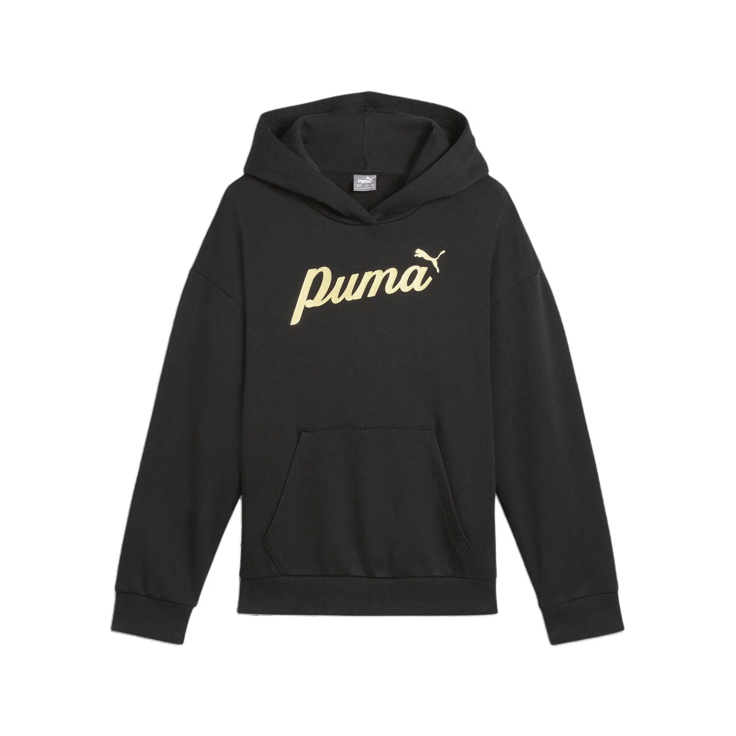 Свитшот PUMA ESS+ScriptMetallic Hoodie с капюшоном черный/золото