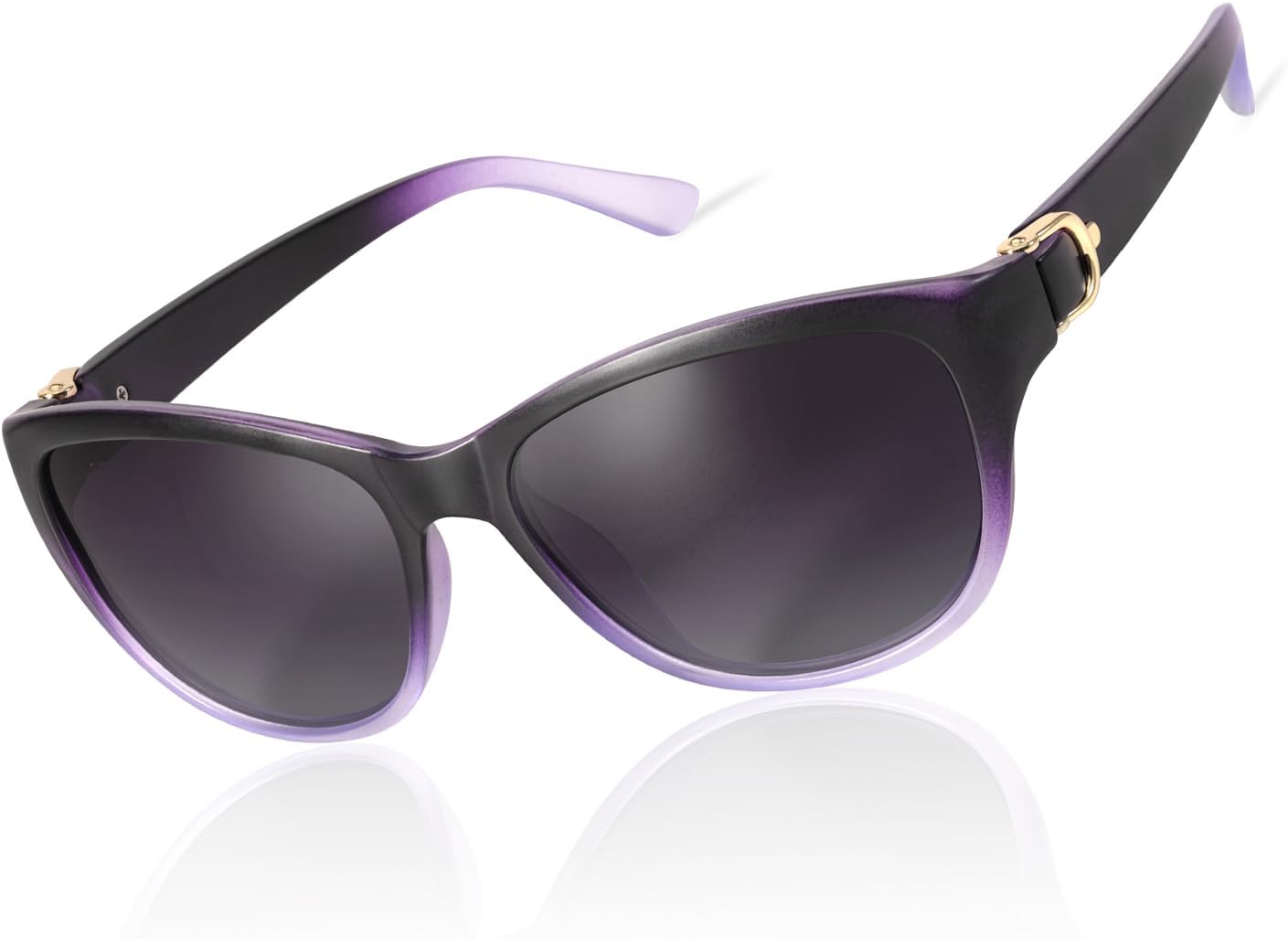 

Поляризованные солнцезащитные очки LVIOE для женщин, классические модные солнцезащитные очки с антибликовым покрытием и защитой от УФ-излучения 99,99%, A11 Gradient Purple Frame/Grey Polarized Lenses