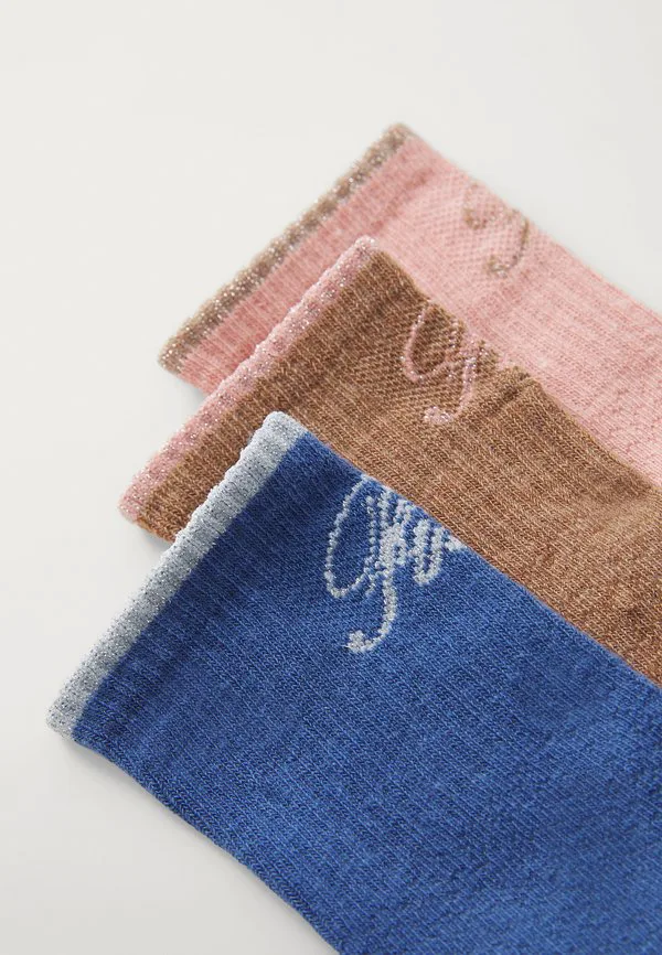 Обычные простые носки для девочек-подростков Fila, Pink/Light Blue/Sand — фото 2