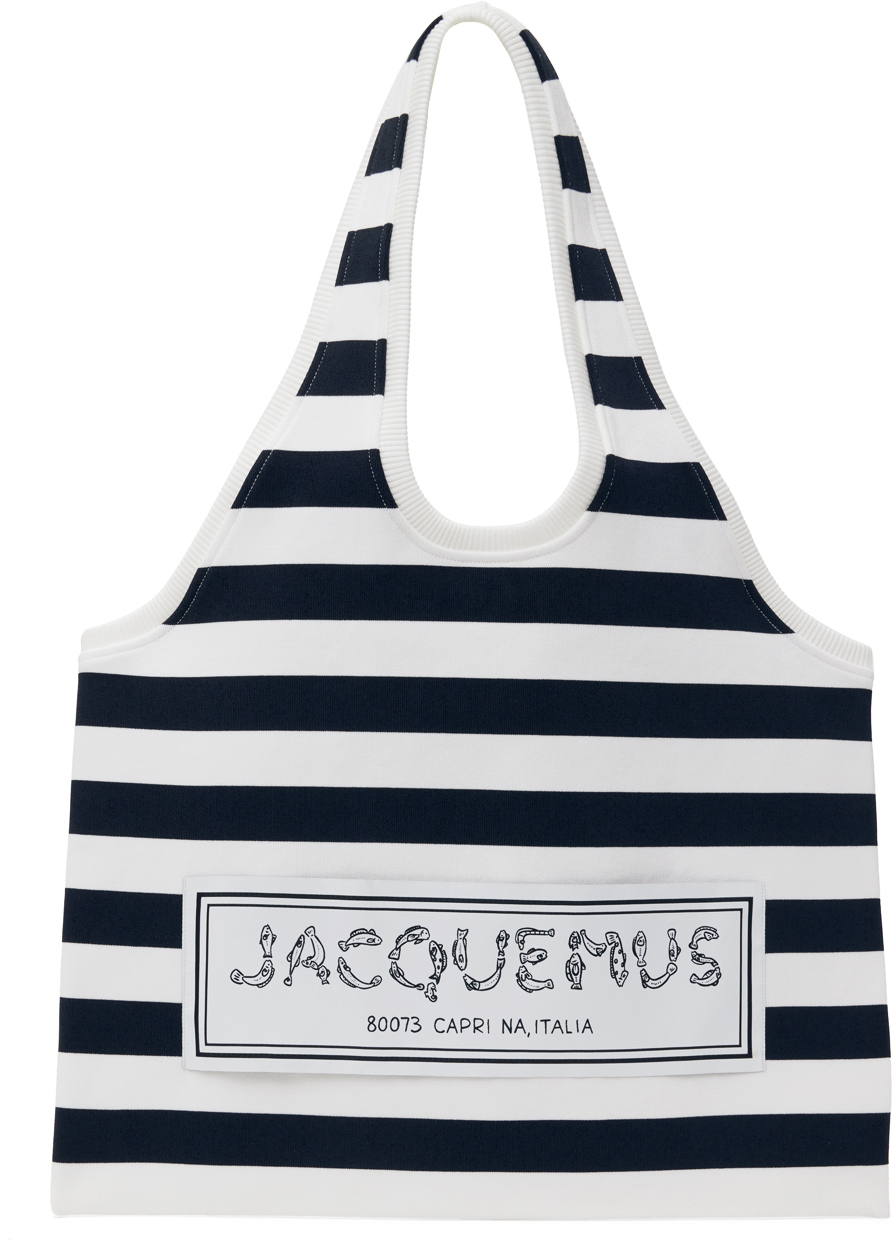 

Темно-сине-белая сумка-тоут La Casa 'Le sac Marcel' JACQUEMUS, мультиколор/темно-синий