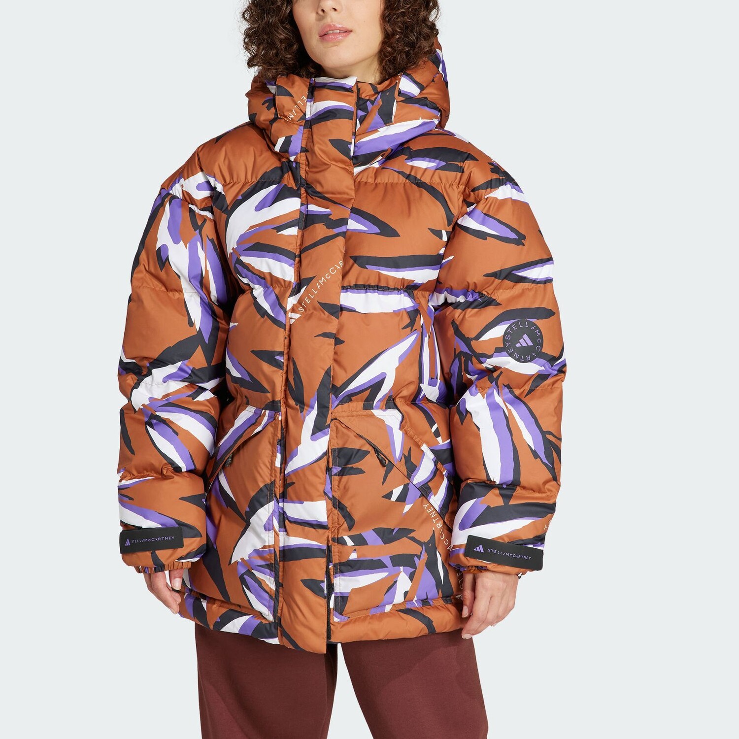 Куртка Adidas By Stella McCartney TrueNature Floral-print, темно-коричневый — фото 2