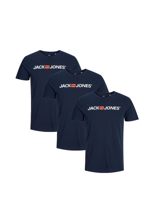 

Футболка 3 шт. в упаковке базовая Jack & Jones, синий