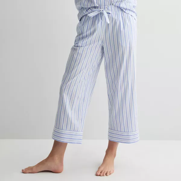 

Женские тканые пижамные штаны Sonoma Goods For Life, цвет blue white stripe