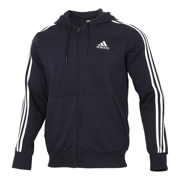 

Куртка adidas M 3S FT FZ HD Knit Hooded Jacket Blue, синий