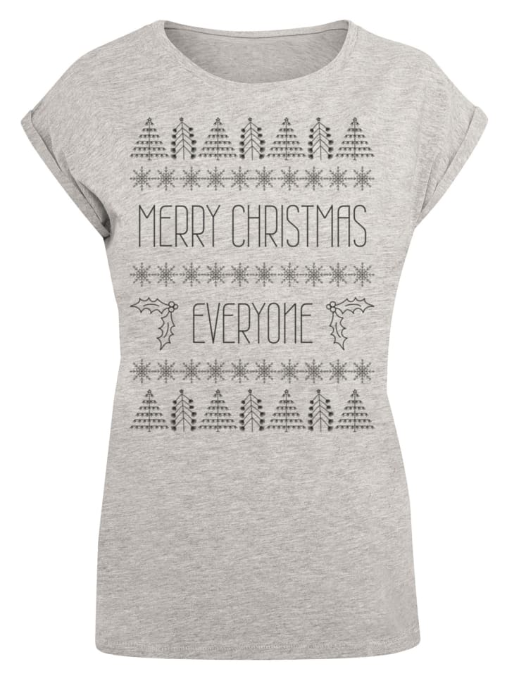 

Футболка F4NT4STIC T-Shirt Merry Christmas Everyone Weihnachten, пятнистый серый