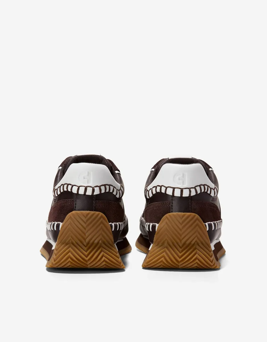 Ультралегкие женские кожаные кроссовки из кожи Cole Haan, коричневый — фото 2