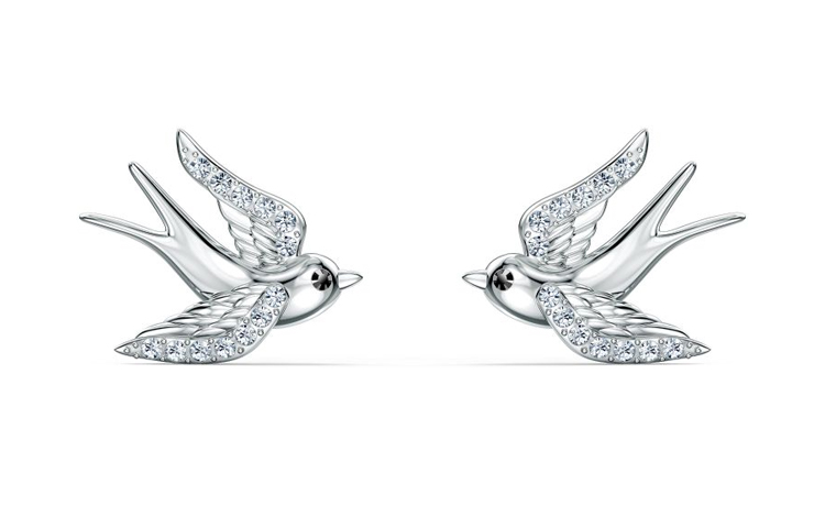 

Swarovski Серьги-гвоздики Travel для женщин, серебристо-белые