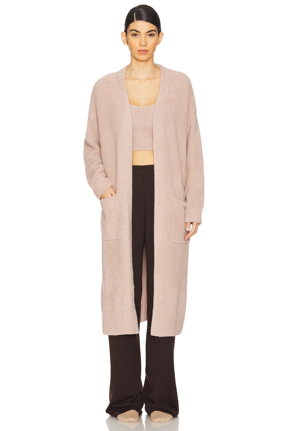 

Кардиган с высокими разрезами Cozychic luxe Barefoot Dreams, willow
