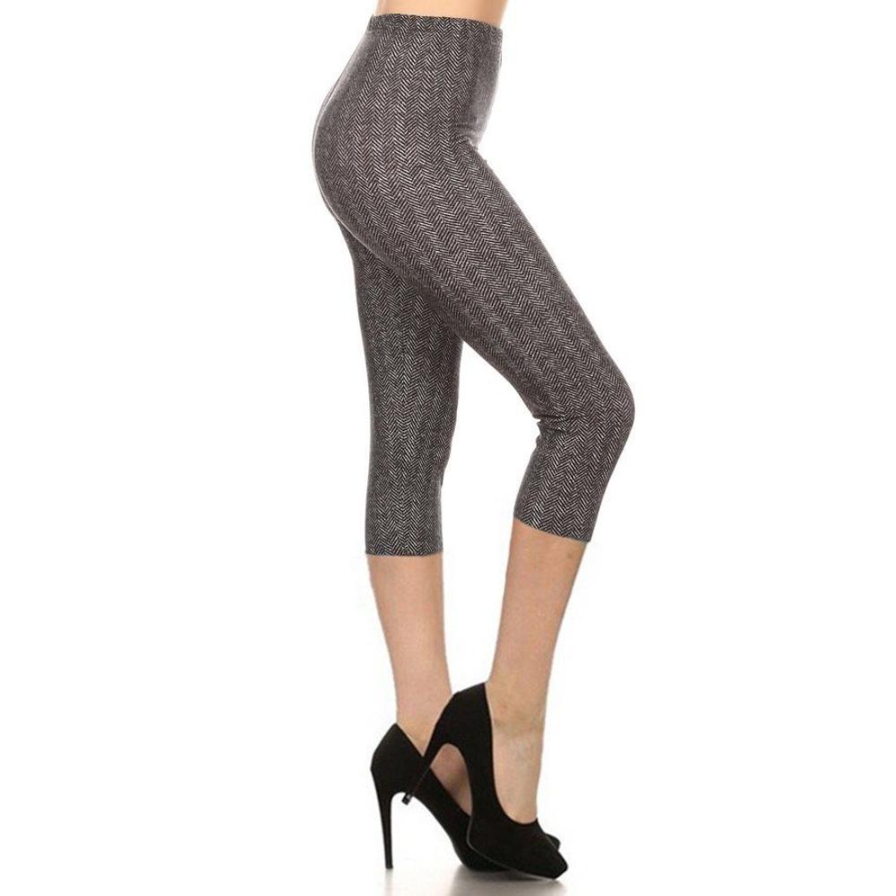 

Леггинсы-капри с высокой талией и шевронным принтом FASHNZFAB, цвет multi