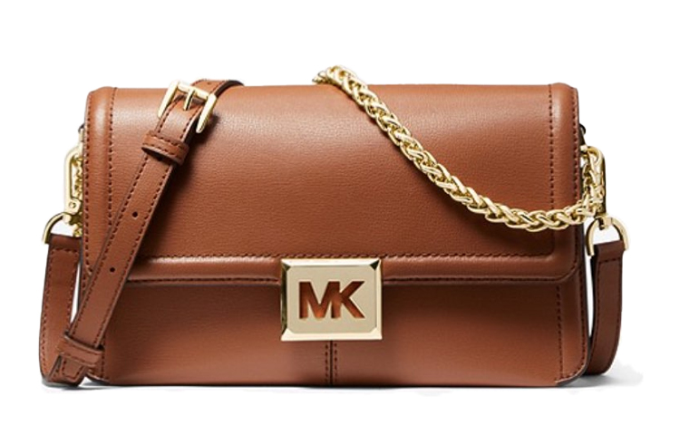 

MICHAEL KORS Кожаная сумка через плечо Соня среднего размера для женщин коричневая