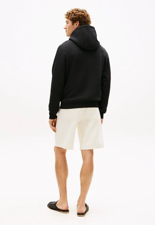 Худи с капюшоном и завязками из махровой ткани с логотипом Tommy Hilfiger, Black — фото 3