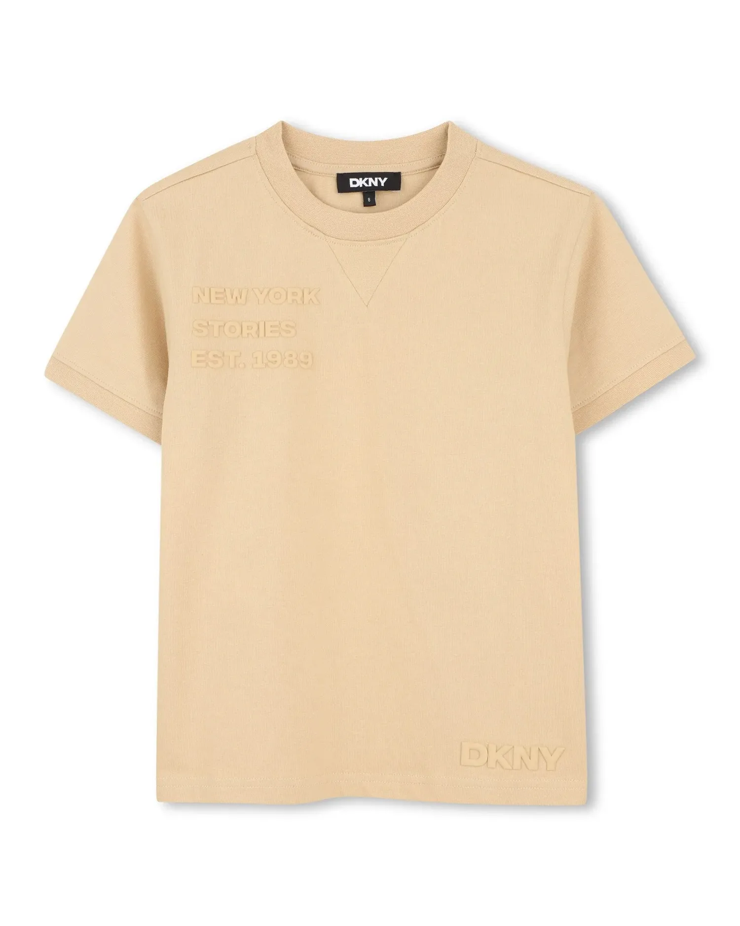 Унисекс футболка из гладкого хлопка DKNY, Natural