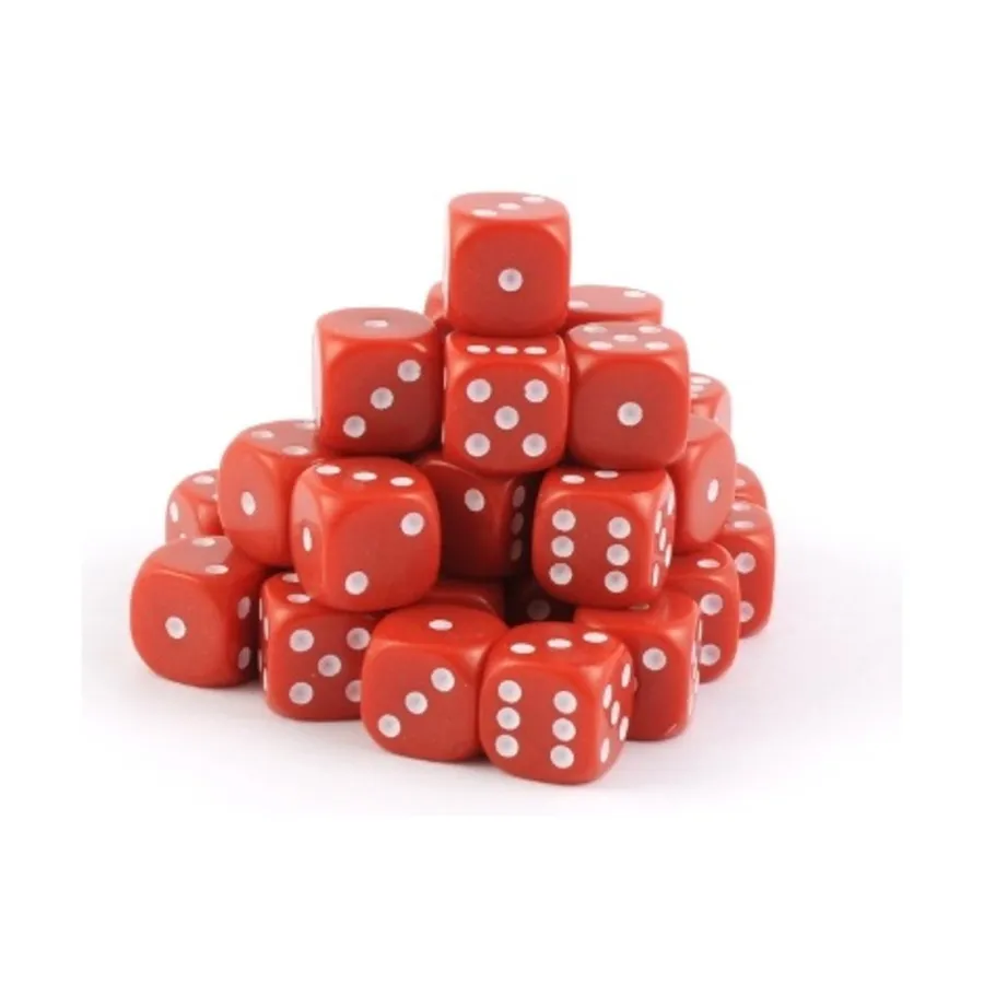 

d6 Красный с белым (25), Battle Dice (Kromlech)