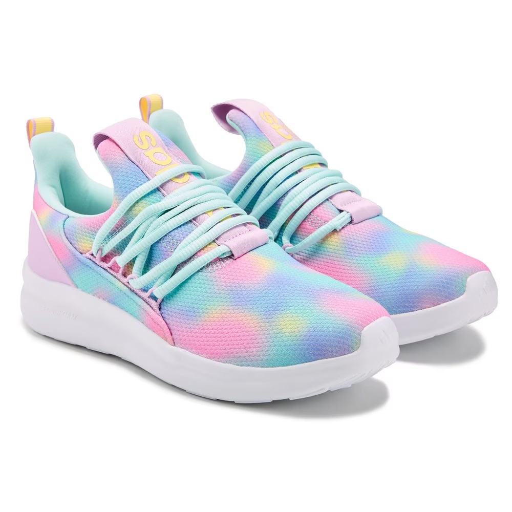

Детская легкая обувь без шнурков Adidas lite racer adapt 7.0 для маленьких/больших детей, purple/mint
