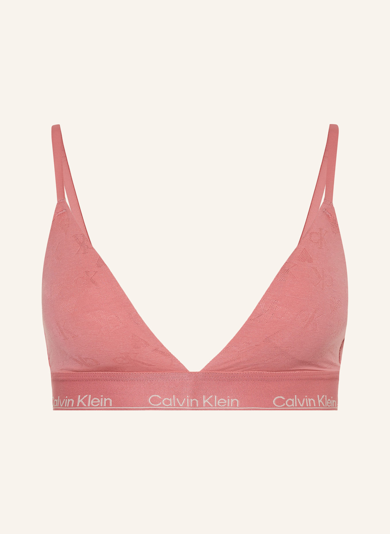 

Треугольный верх бикини современный хлопок Calvin Klein, розовый