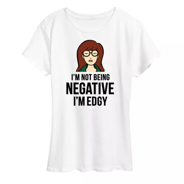 

Женская футболка с принтом Daria Not Negative Licensed Character, белый