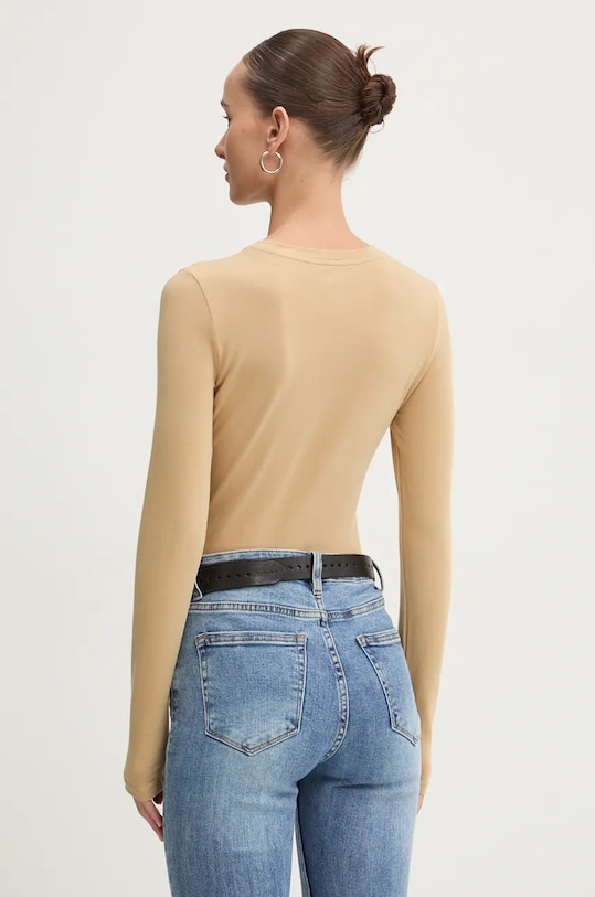 

Лонгслив Guess Jeans, бежевый