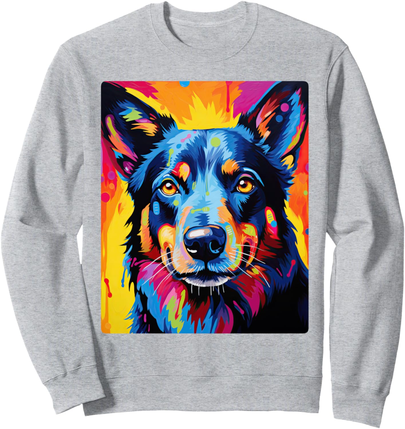 

Фотография собаки, выполненная маслом, милая толстовка с изображением щенка Oil Print Animals, серый