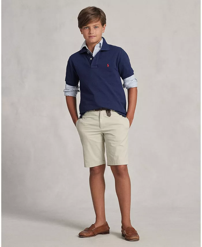 

Прямые шорты из стретч-ткани для мальчиков-подростков Big Boys Polo Ralph Lauren, коричневый/бежевый