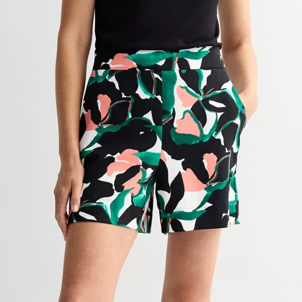 

Женские шорты, легко надеваемые Nine West, цвет emerald mid ada flora