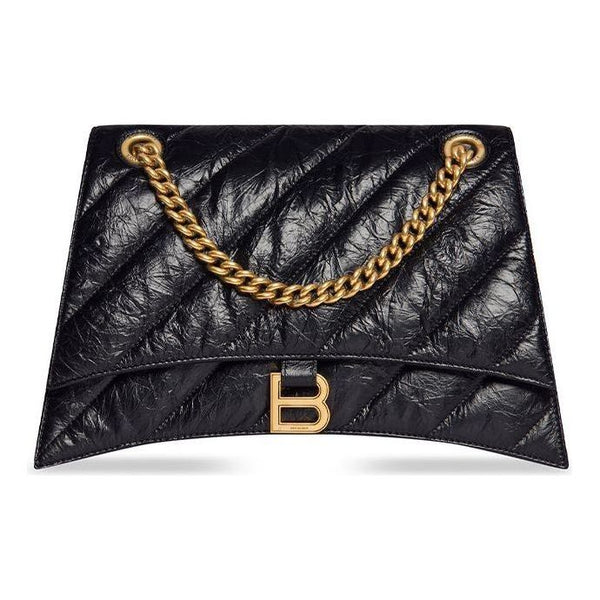 

Сумка crush medium chain bag quilted 'black' Balenciaga, черный