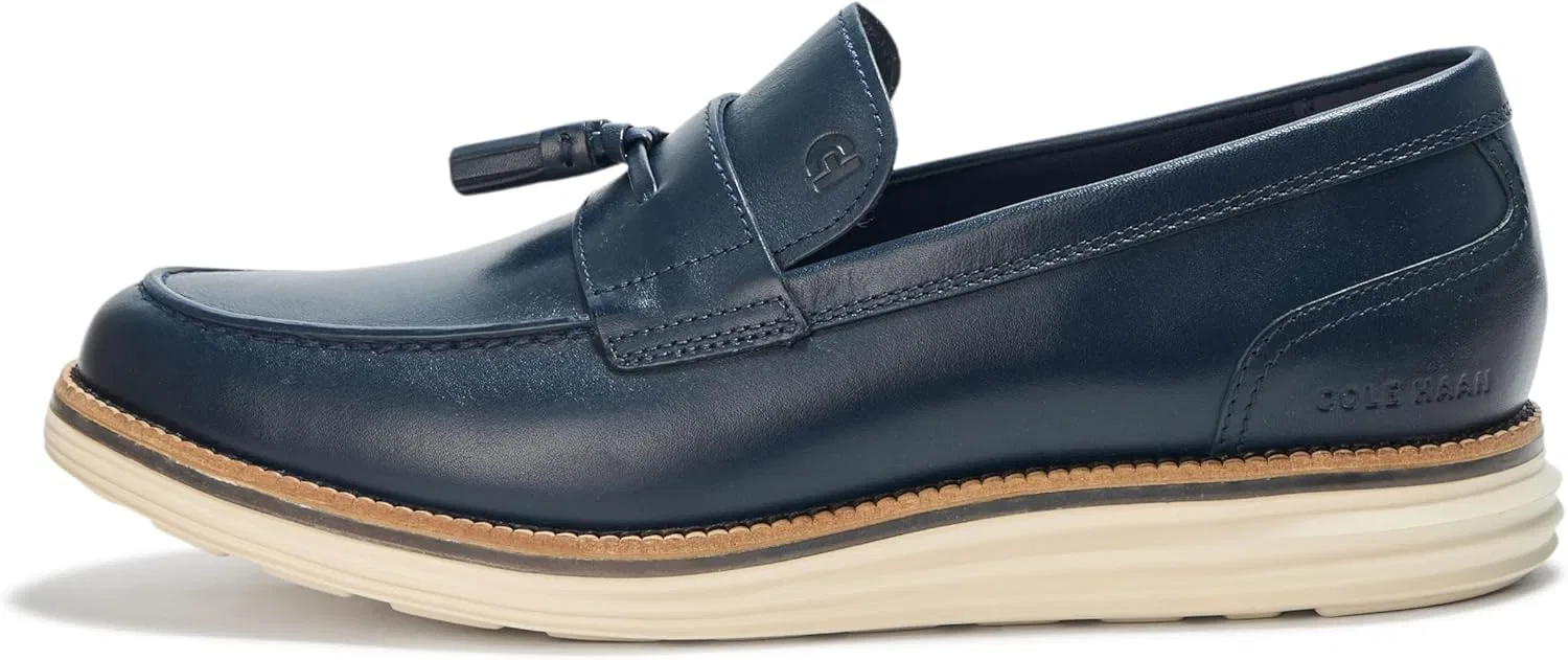Лоферы с кисточками Cole Haan, Navy/Ivory — фото 2