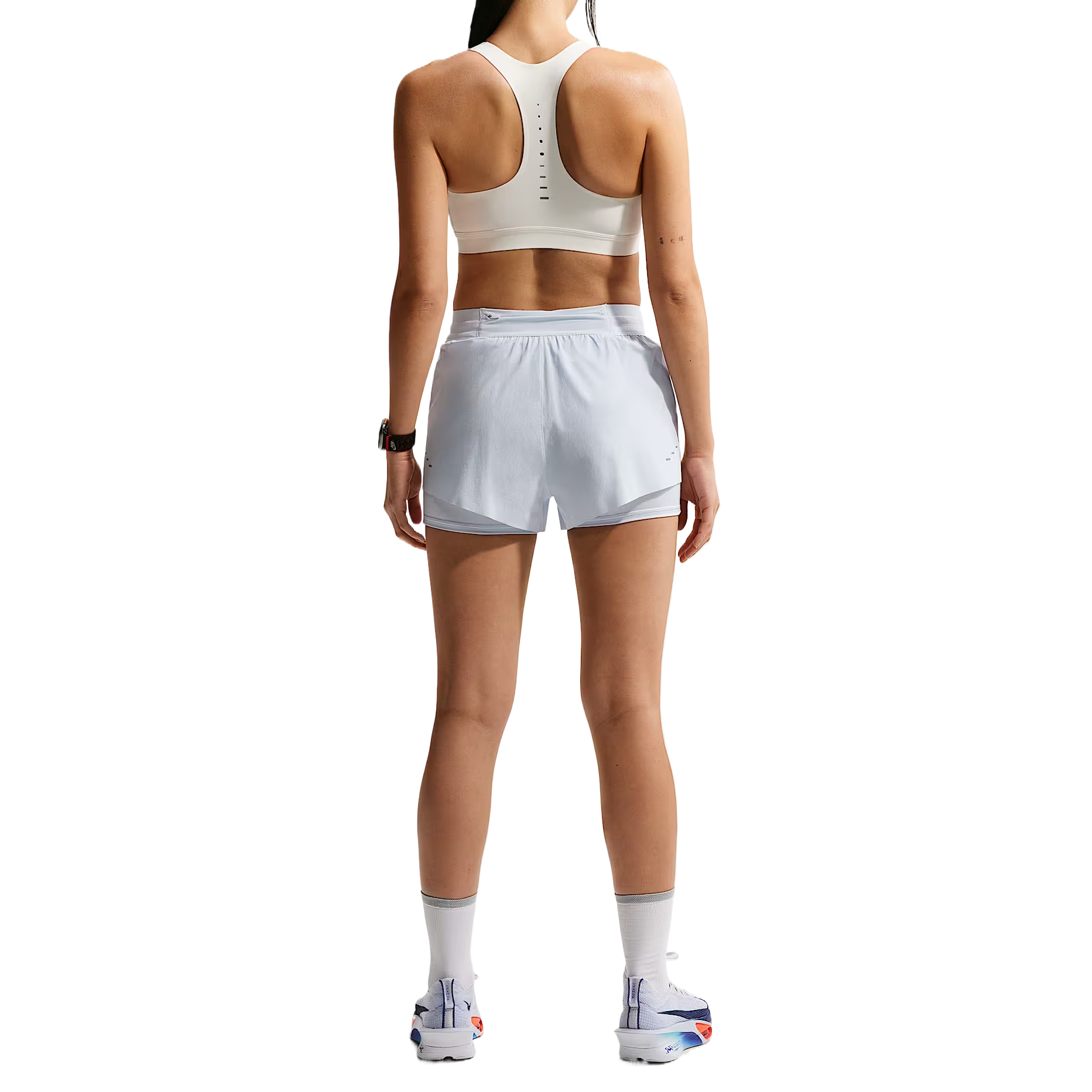Женское спортивное белье Dri Fit Nike, sail белый/серебро — фото 3